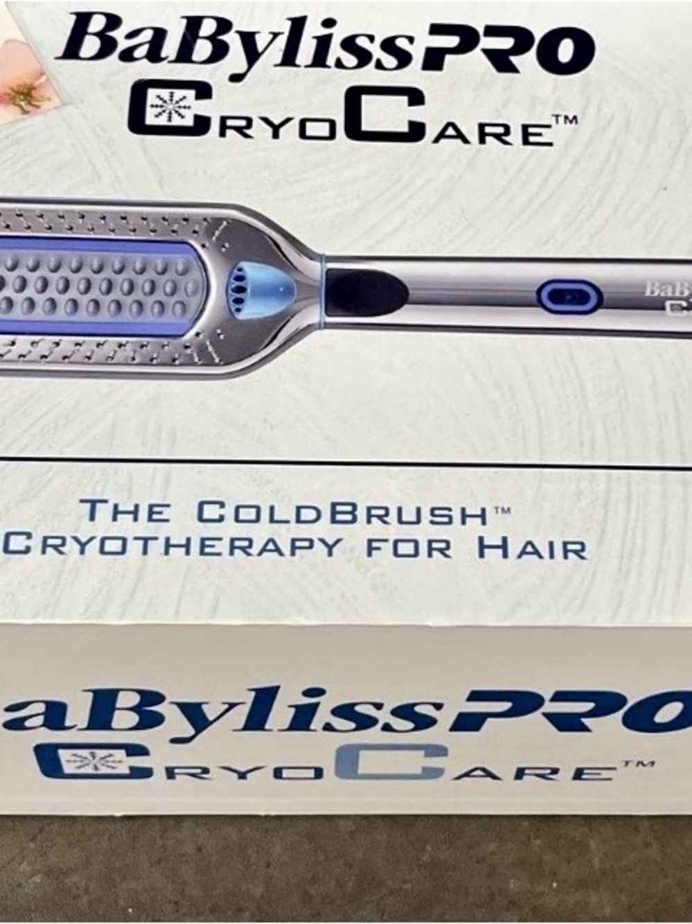 BaByliss CryoCare ColdBrush - Blue and Silver Professional Hair Brush